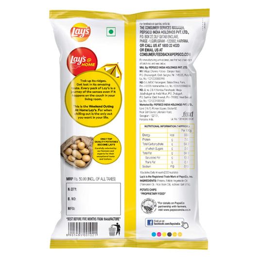 Lay's Potato Chips, Classic Salted Flavour, Crunchy Chips & Snacks, 80 grams/82 grams/ 90 grams/115 grams (Weight May Vary)