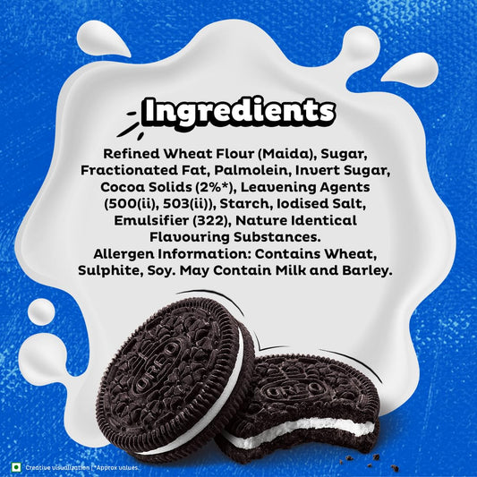 Oreo Cadbury Chocolate Flavour Crème Sandwich Biscuit Mega Family Pack, 275.55 Gm