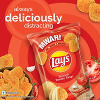 Lay's Potato Chips 82/90/115gram Spanish Tomato Tango Flavour, Crunchy Chips & Snacks ( weight may vary )