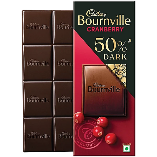 Cadbury Bournville Cranberry 50% Dark Chocolate Bar, 78 g