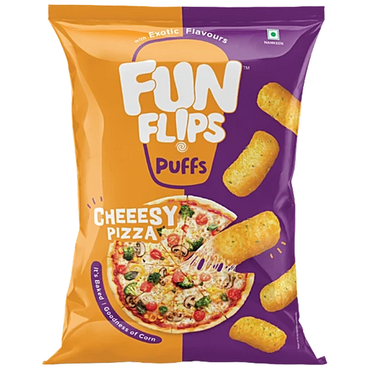Fun Flips Cheesy Pizza Puffs - Baked