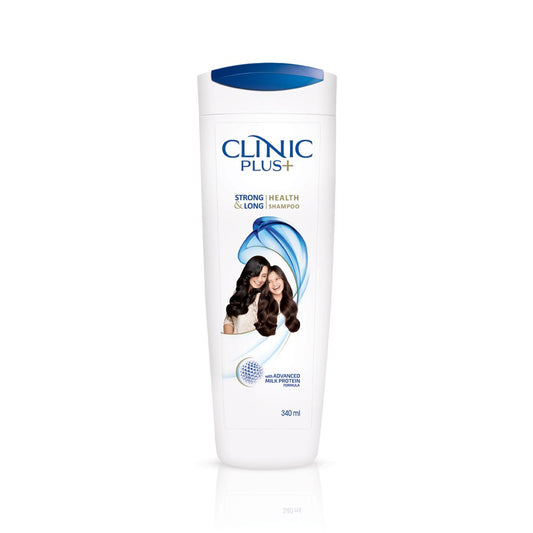 Clinic Plus Strong & Long Health Shampoo, With Milk Protein And Almond Oil For Hair Strengthening & Volume, 340 ml