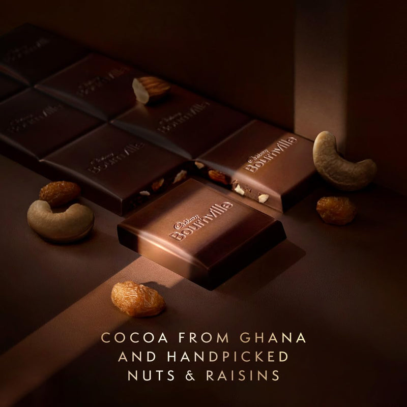 Cadbury Bournville Fruit & Nut 50% Dark Chocolate Bar, 75 Gm