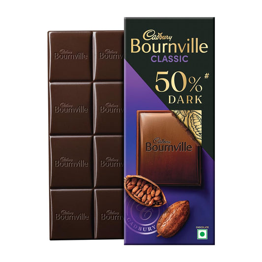 Cadbury Bournville Rich Cocoa 50% Dark Chocolate Bar, 75 Gm