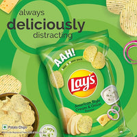 Lay's Potato Chips 80 Gram, American Style Cream & Onion Flavour, Crunchy Chips & Snacks