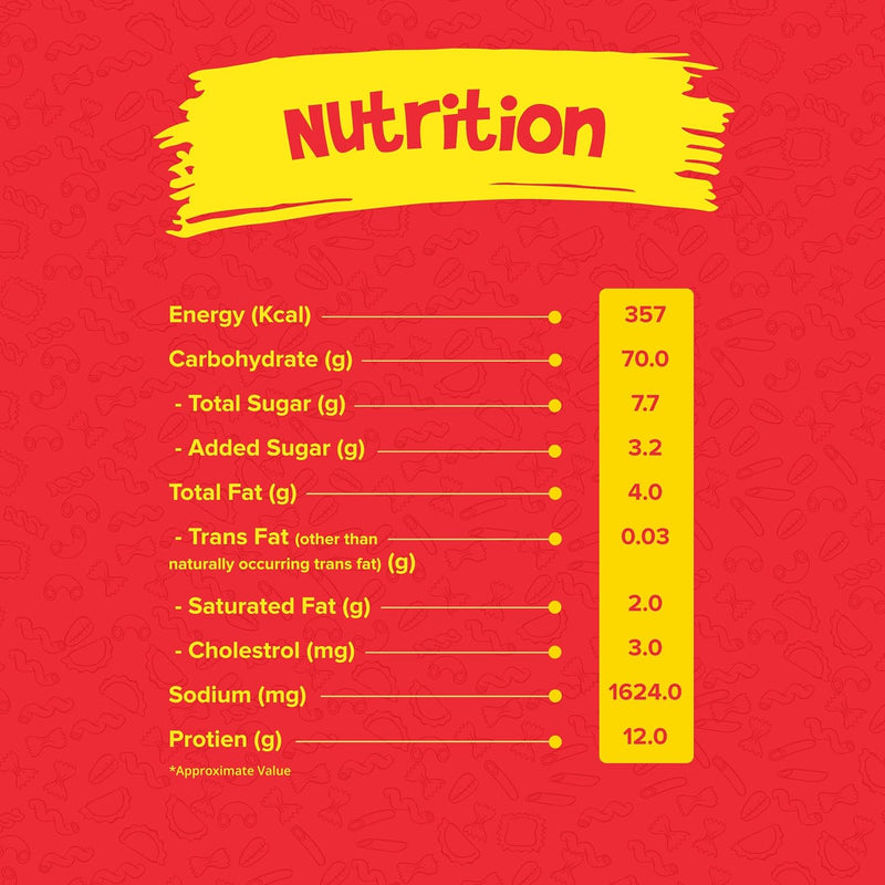 Sunfeast YiPPee! Pasta Treat|Masala|Soft & Creamy Pasta|Instant Pasta Made With Suji/ Rava 65/70 Grams(weight may vary)